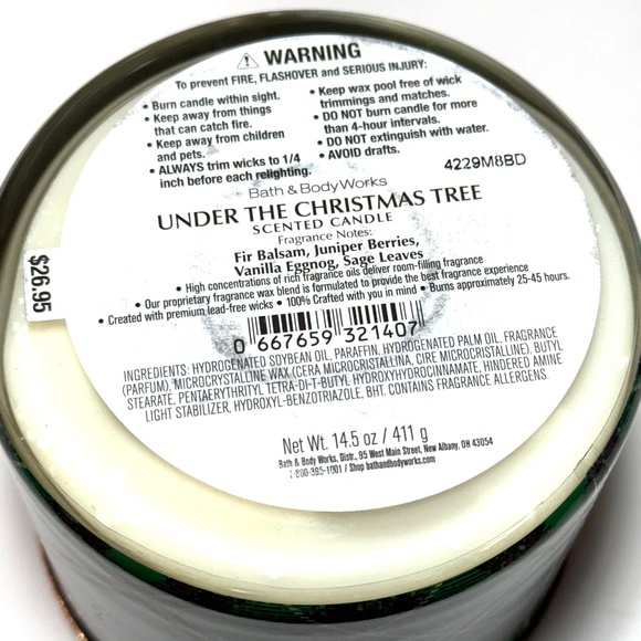 UNDER THE CHRISTMAS TREE 3 Wick Candle - Picture 3 of 3